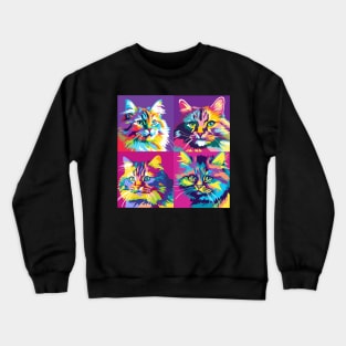 Siberian Cat Pop Art - Cat Lover Gift Crewneck Sweatshirt